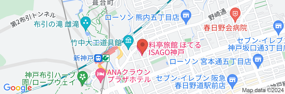 料亭旅館 ほてるISAGO神戸の地図