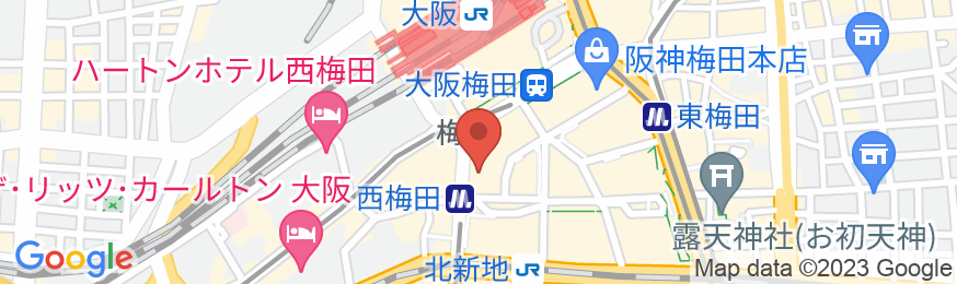 ヒルトン大阪の地図