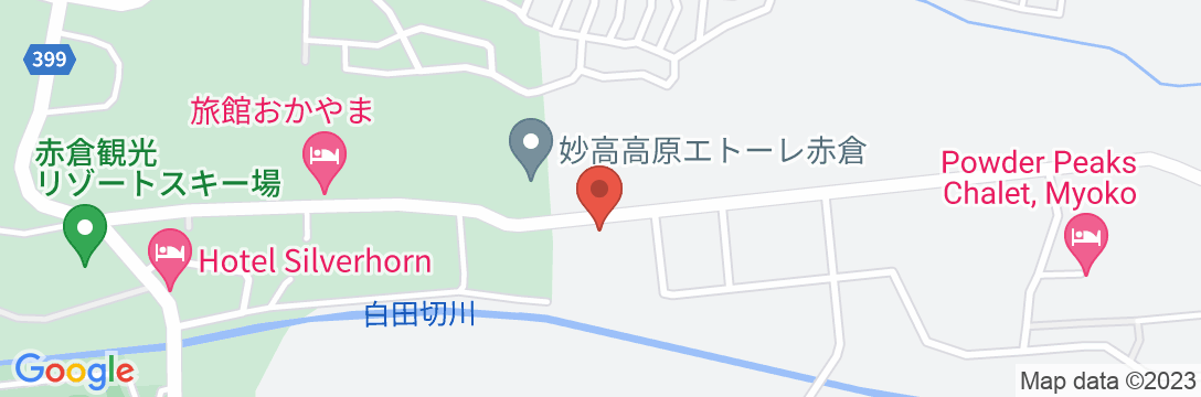 新赤倉温泉 赤倉ユアーズ・インの地図