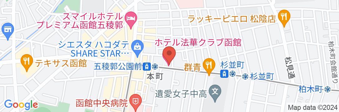 ホテル法華クラブ函館の地図