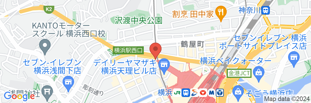 ホテル横浜キャメロットジャパンの地図