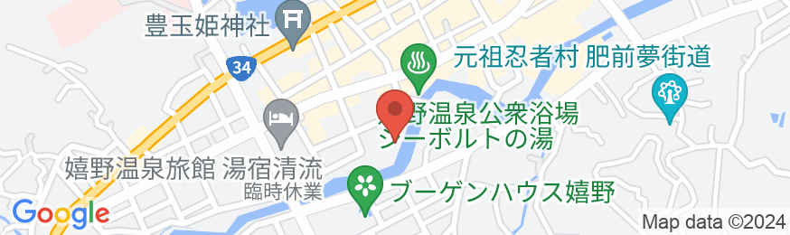 嬉野温泉 旅館大村屋の地図