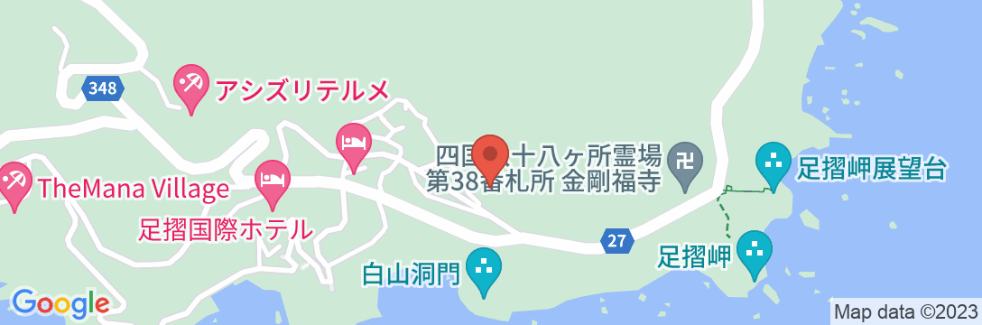 あしずり温泉郷 ホテル足摺園の地図
