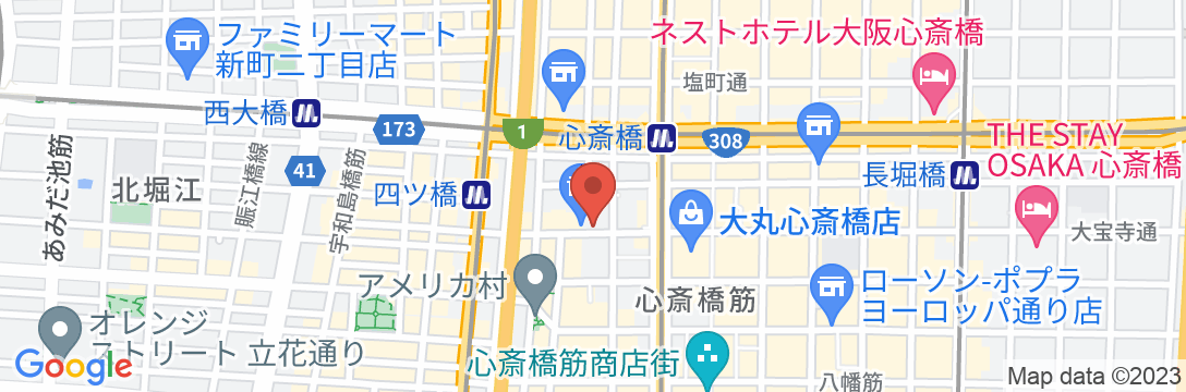ヴィアイン心斎橋(JR西日本グループ)の地図