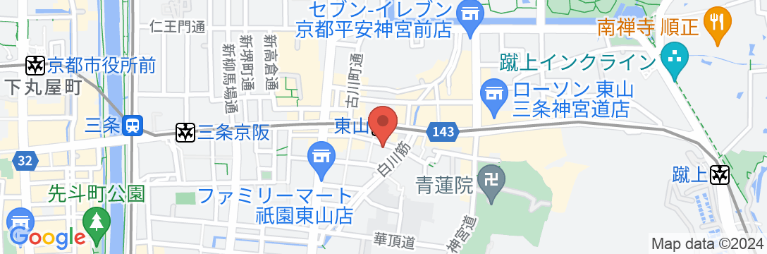 京町家 ゲストハウス京都しらかわの地図