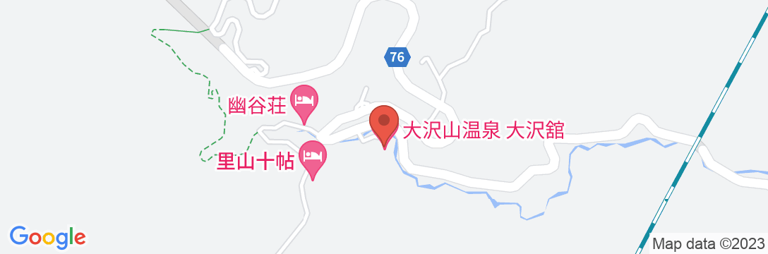 大沢山温泉 大沢舘の地図