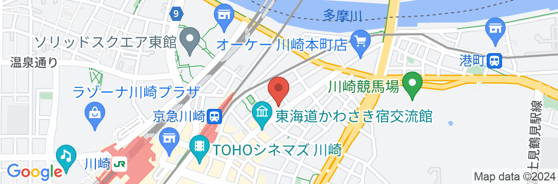 ホテル サンロイヤル川崎の地図