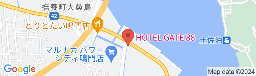 HOTEL GATE88(ホテルゲートエイティエイト)(BBHホテルグループ)の地図