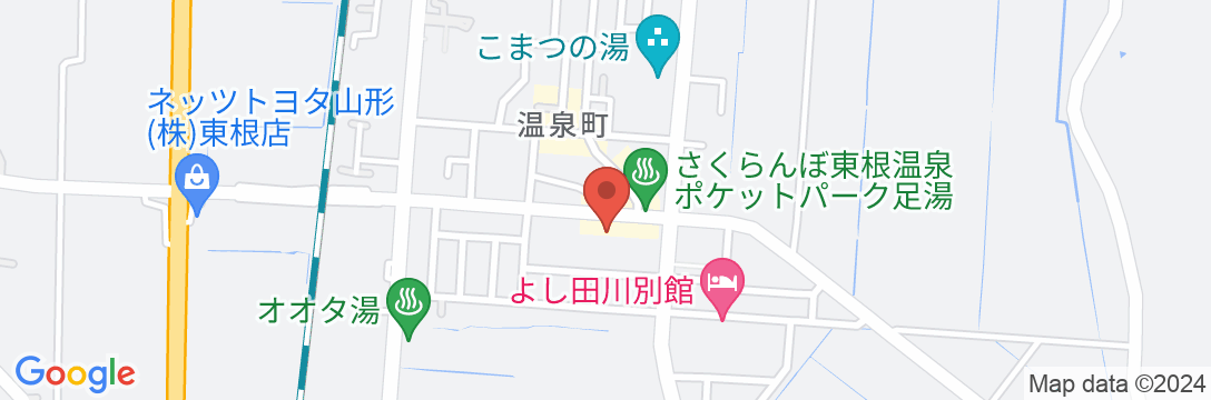 さくらんぼ東根温泉 松浦屋の地図