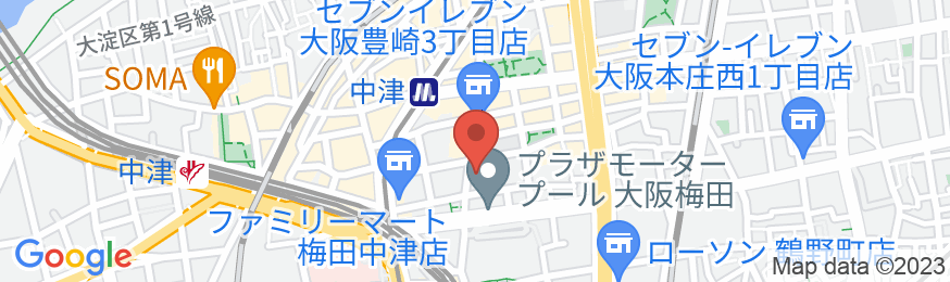 ハートンホテル北梅田の地図