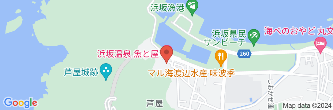 浜坂温泉 魚と屋の地図