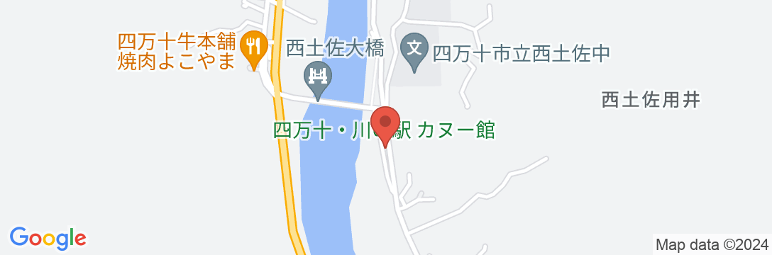 四万十・川の駅 カヌー館 四万十ひろばバンガロー「ゆうゆう」の地図
