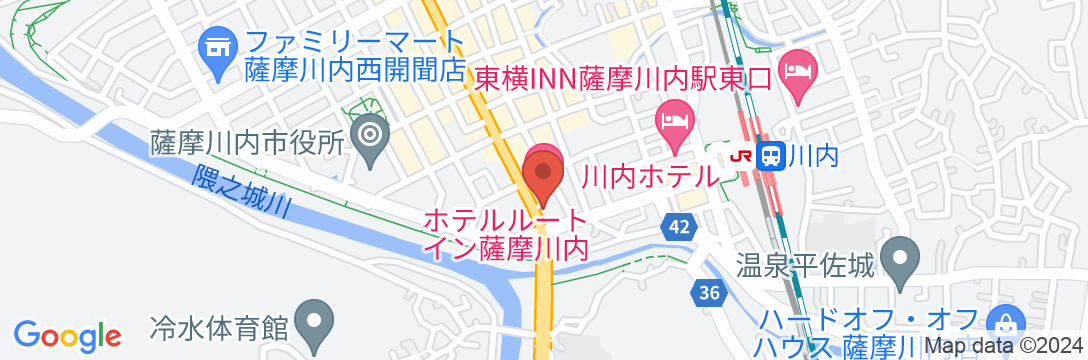 ホテルルートイン薩摩川内の地図