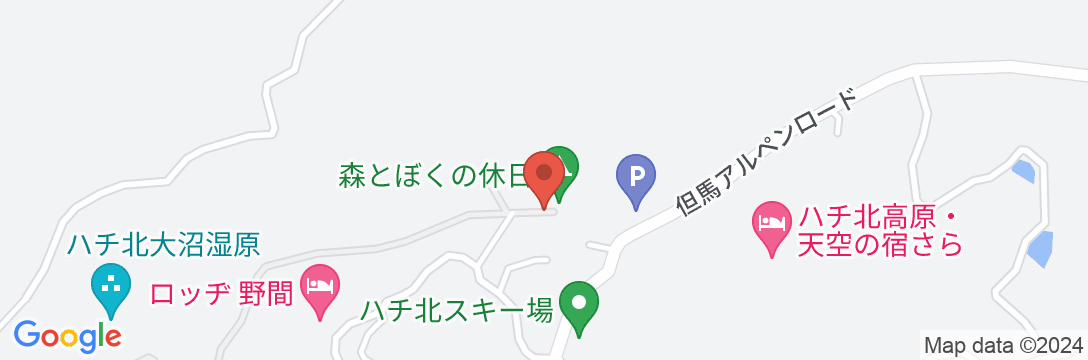 ハチ北高原 プチホテル Aoitoriの地図