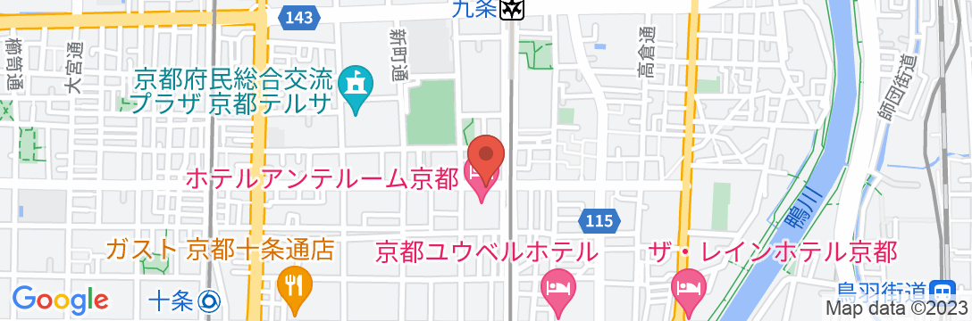 ホテル アンテルーム 京都の地図