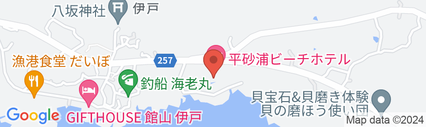 平砂浦ビーチホテルの地図