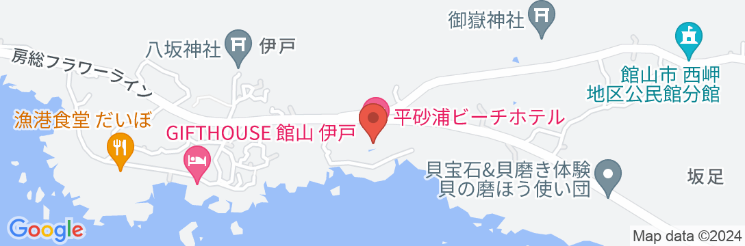 平砂浦ビーチホテルの地図