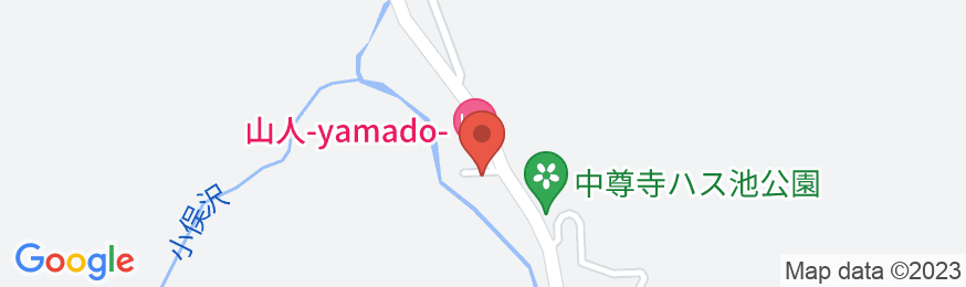 湯川温泉 山人-yamado-の地図