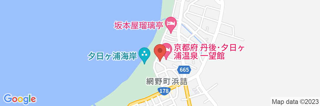 夕日ヶ浦温泉 料理旅館 海の華の地図
