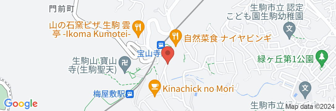 生駒のお宿 城山旅館の地図