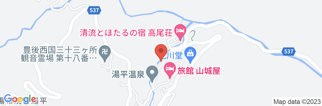 湯平温泉 大吉旅館の地図