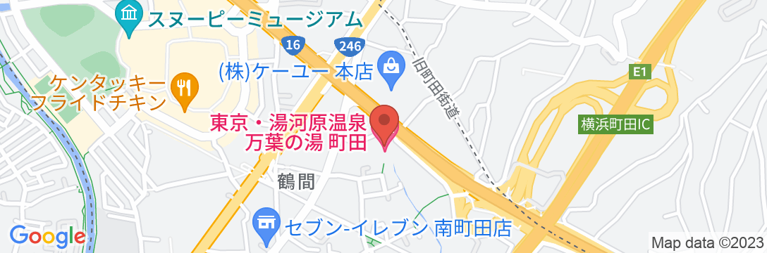 東京・湯河原温泉 万葉の湯の地図