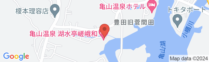 亀山温泉 湖水亭 嵯峨和の地図