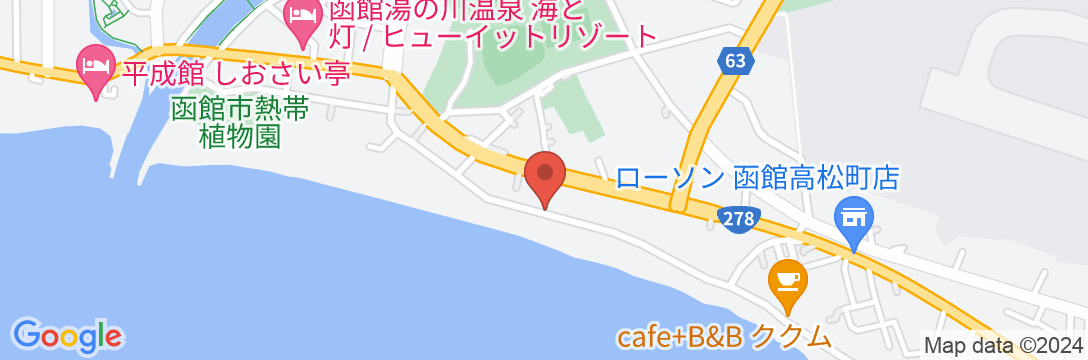 湯元 漁火館の地図