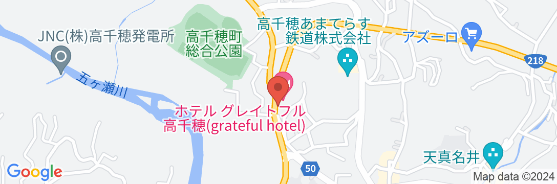 ホテル グレイトフル高千穂の地図