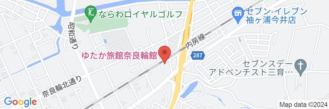 ゆたか旅館奈良輪館の地図