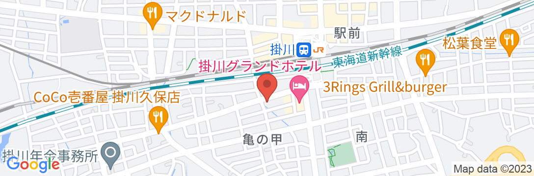 東横INN掛川駅新幹線南口の地図