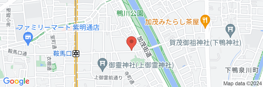 京都イン加茂川の地図