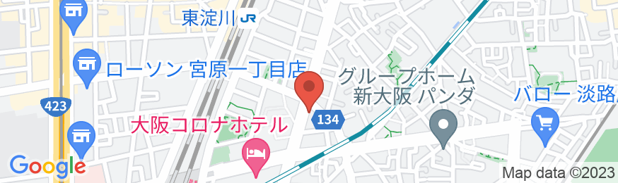 東横INN新大阪駅東口の地図