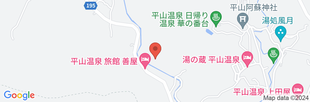 平山温泉 湯山別荘たいちの地図