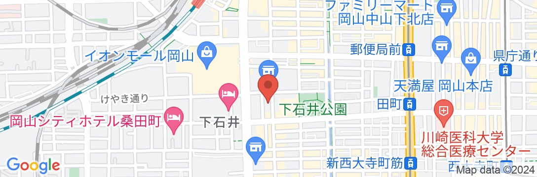 岡山駅前ユニバーサルホテル(ユニバーサルホテルチェーン)の地図