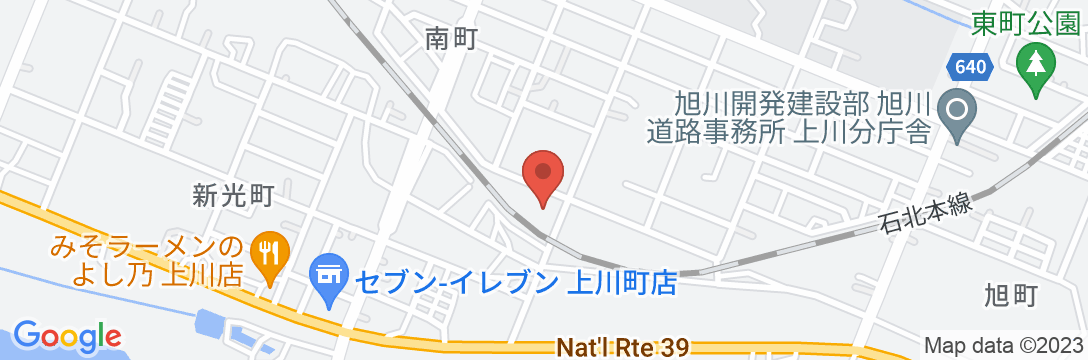 民宿上川荘の地図