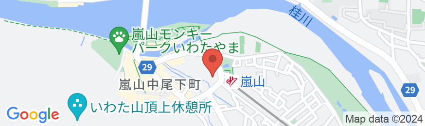 京都 嵐山温泉 花伝抄(共立リゾート)の地図