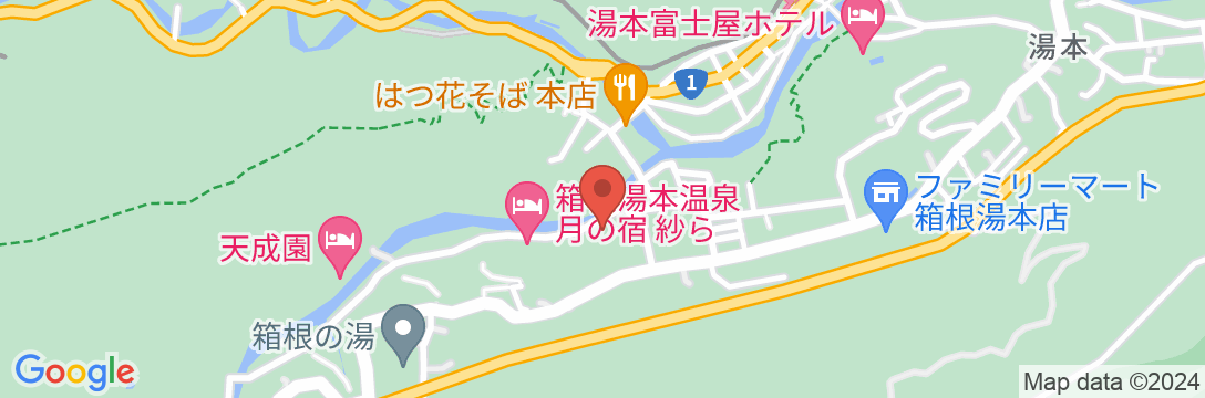 箱根湯本温泉 喜仙荘の地図