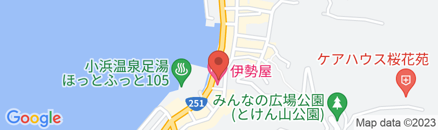 小浜温泉 つたや旅館の地図