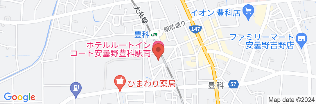 ホテルルートインコート安曇野豊科駅南の地図