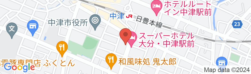 中津サンライズホテルの地図
