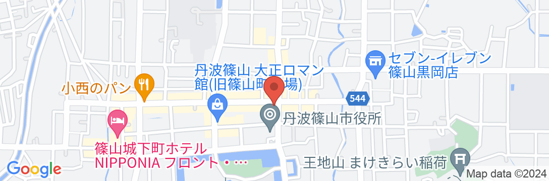 丹波篠山・料理旅館 たかさごの地図