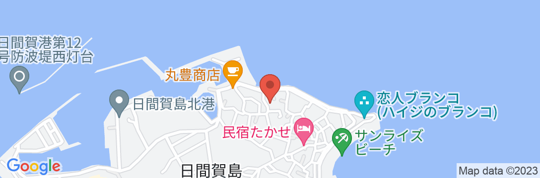 日間賀島 民宿 うえの荘の地図