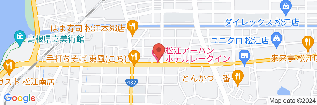 松江アーバンホテル レークインの地図