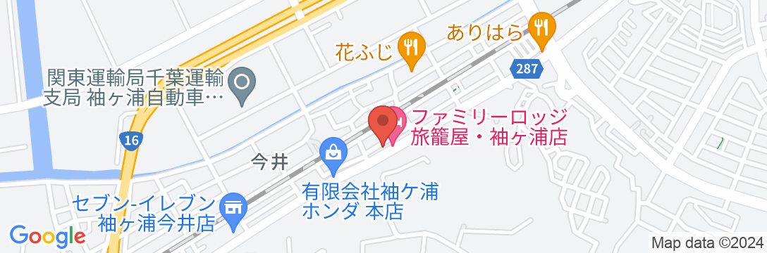 ファミリーロッジ旅籠屋・袖ヶ浦店の地図