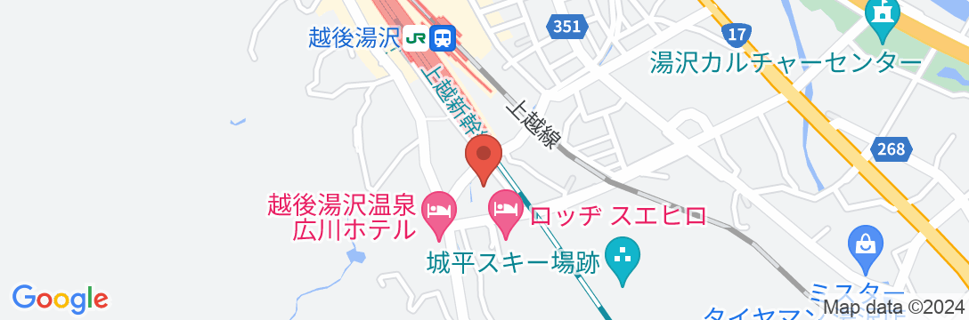 越後湯沢温泉 さくら亭の地図