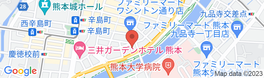 熊本カプセルホテルの地図