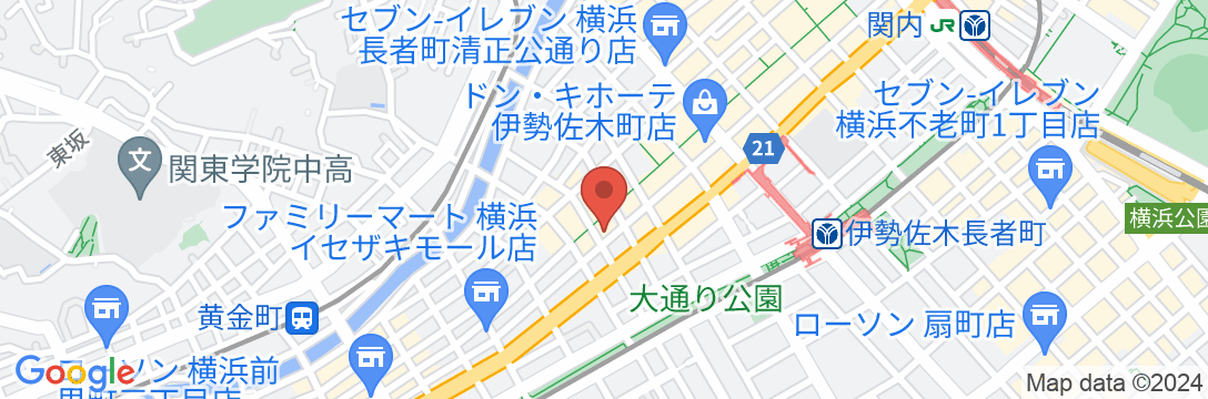 ホテルリブマックスBUDGET横浜関内の地図