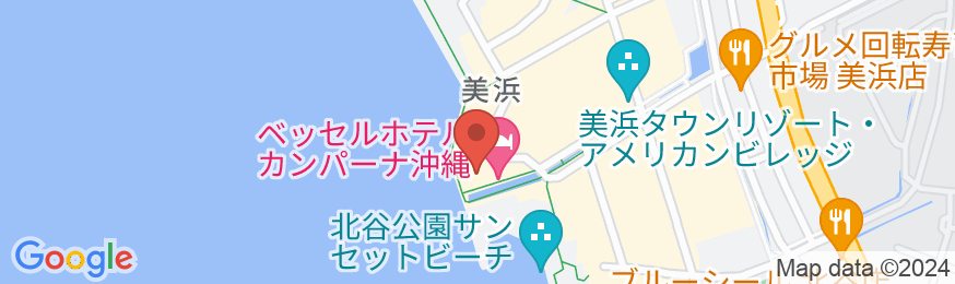 ベッセルホテルカンパーナ沖縄|サウナ付大浴場(北谷・アメリカンビレッジ)の地図