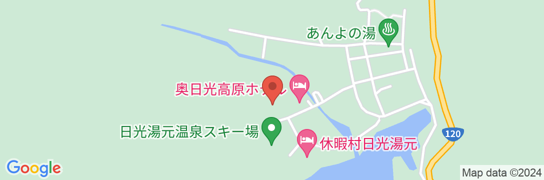 日光湯元温泉 日光グランドホテル ほのかな宿樹林の地図